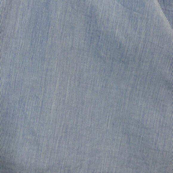 Maeve BlueWhite Microstripe Oversized Peasant Crop Top Med - Picture 6 of 6